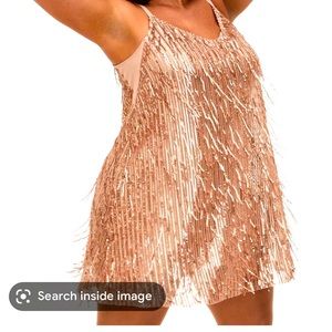 Gold Fringe Dress